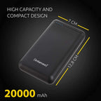 INTENSO MOBILE POWERBANK XS20000 BLACK POWER BANK CHARGER, CHARGING ELECTRONIC EQUIPMENT ΦΟΡΤΙΣΤΗΣ