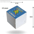 Box of paper with dimensions labeled on a white background