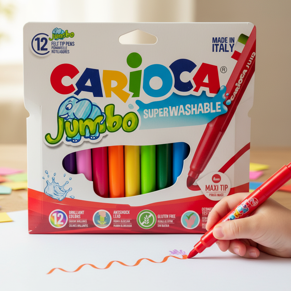 Child Drawing with CARIOCA Jumbo 12