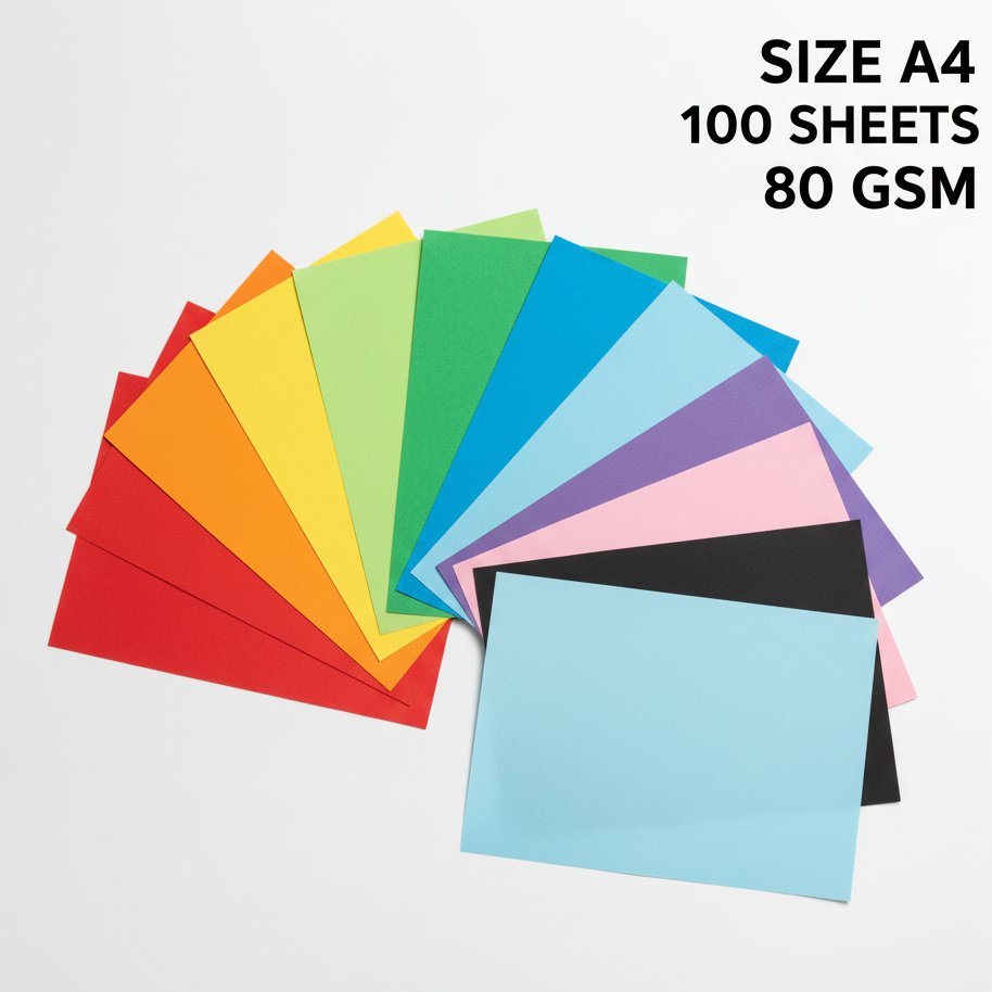 Colour Paper A4 80gsm 500 Sheets - Χρωματιστό Χαρτί Α4 σε 13 Χρώματα