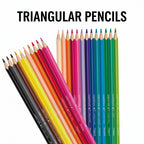 Set of colored pencils in various colors with a white background