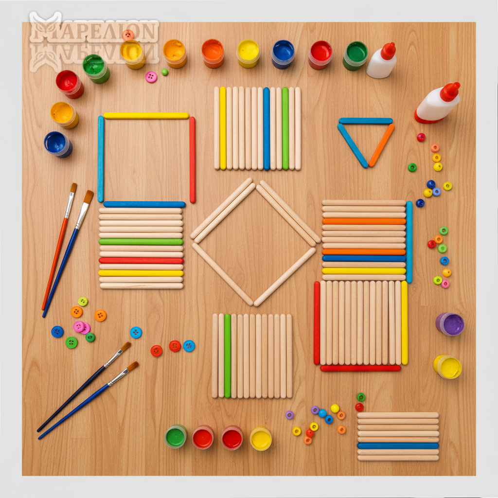 Cylindrical Sticks - Flat lay
