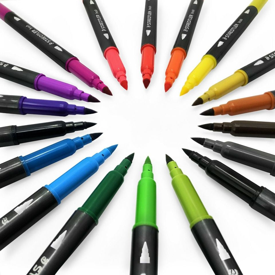 Staedtler Double-Ended Permanent Fibre Tip Pens 0.5mm / 3.0mm - Πενάκια Διπλής Όψης Ζωγραφική