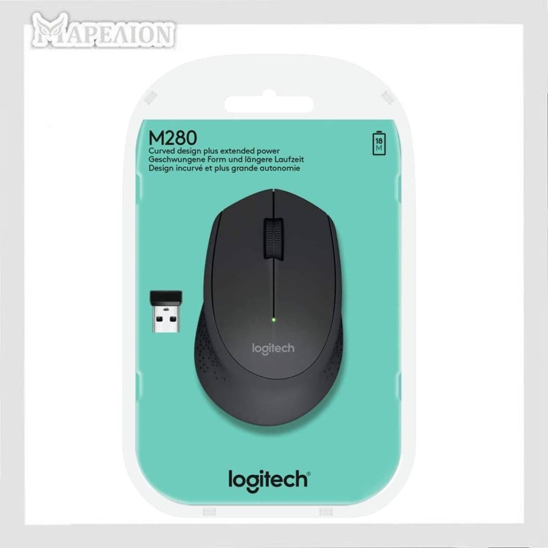 Logitech Wireless Mouse Black M280 (910-004287) - Ασύρματο ποντίκι