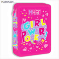 Κασετίνα Girl Power γεμάτη 2 φερμουάρ Must Pencil Case 2 Zip σχολική κασετίνα διπλή γεμάτη