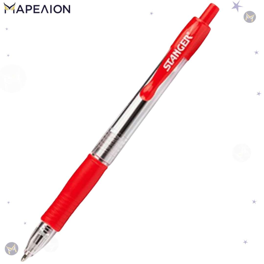 STANGER Ballpoint Pen Softgrip 1.0mm , 3 Χρώματα