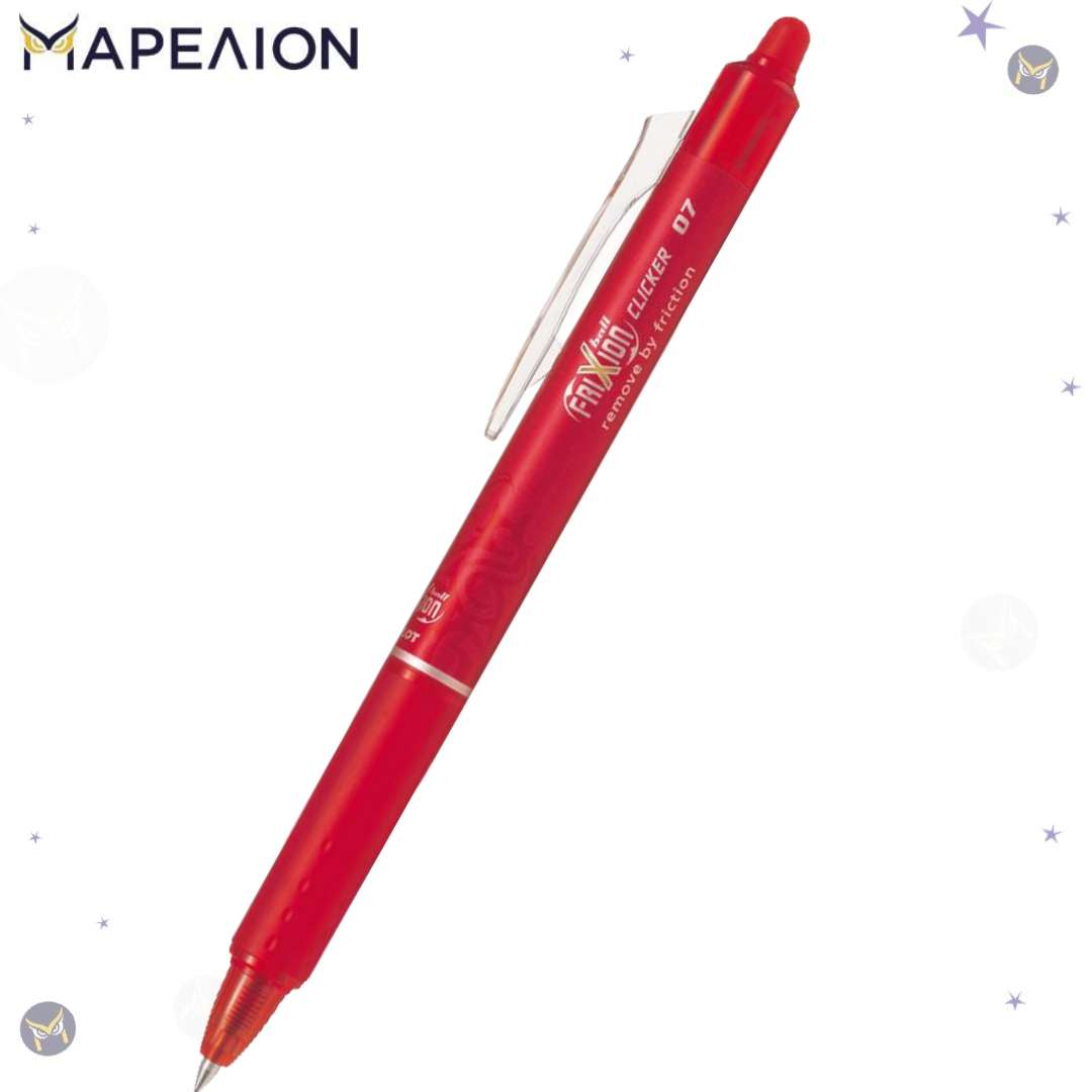 Pilot FriXion Clicker Erasable Gel Pen 0.7mm Assorted Colors - Refillable - Στυλό Gel που Σβήνει σε 7 Χρώματα
