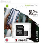 Kingston Canvas Select Plus MicroSD 512GB + Adapter - Κάρτα Μνήμης MicroSDXC