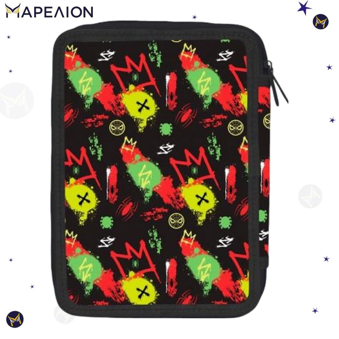 Κασετίνα Spiderman Γεμάτη 2 Φερμουάρ Must Pencil Case 2 Zip Κασετίνα Διπλή Γεμάτη