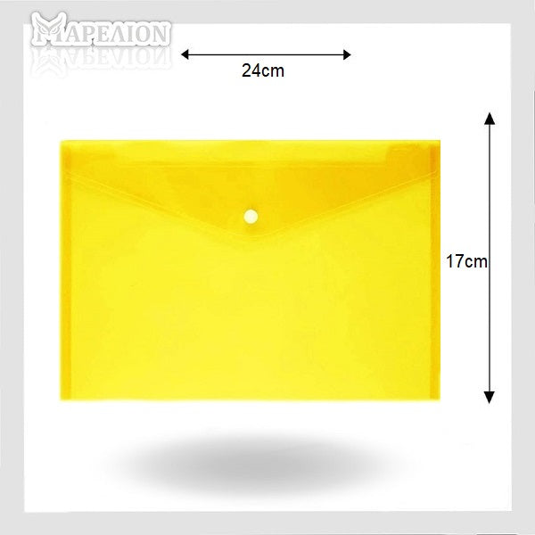 A3 Button File Envelope Transparent - Α3 Φάκελος με Κουμπί Διαφανό 48x35cm - ΧΟΝΔΡΙΚΗ ΠΩΛΗΣΗ