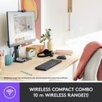 Logitech Wireless Keyboard + Mouse Set Combo MK220 Greek (920-003157) - Ασύρματο Πληκτρολόγιο και Ποντίκι Ελληνικά
