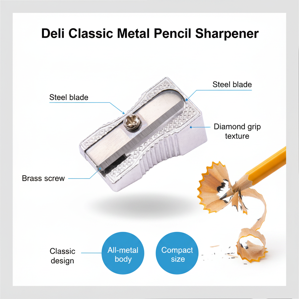 Deli Metal Sharpener - Infographic
