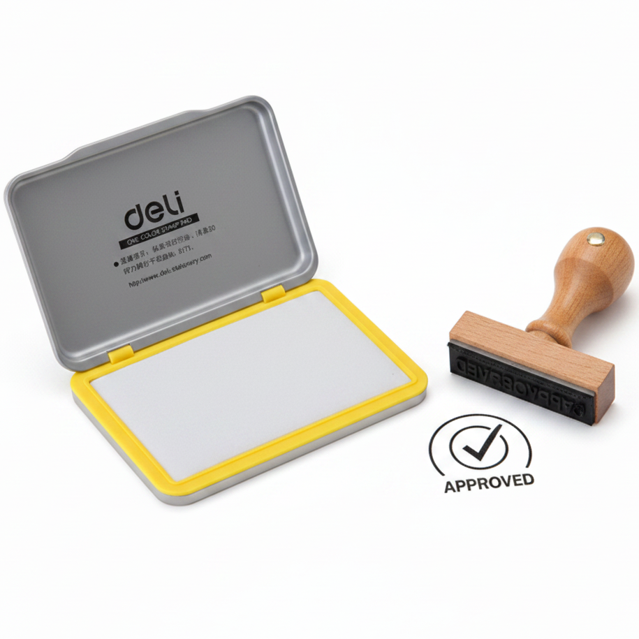 Deli Stamp Pad with Rubber Stamp