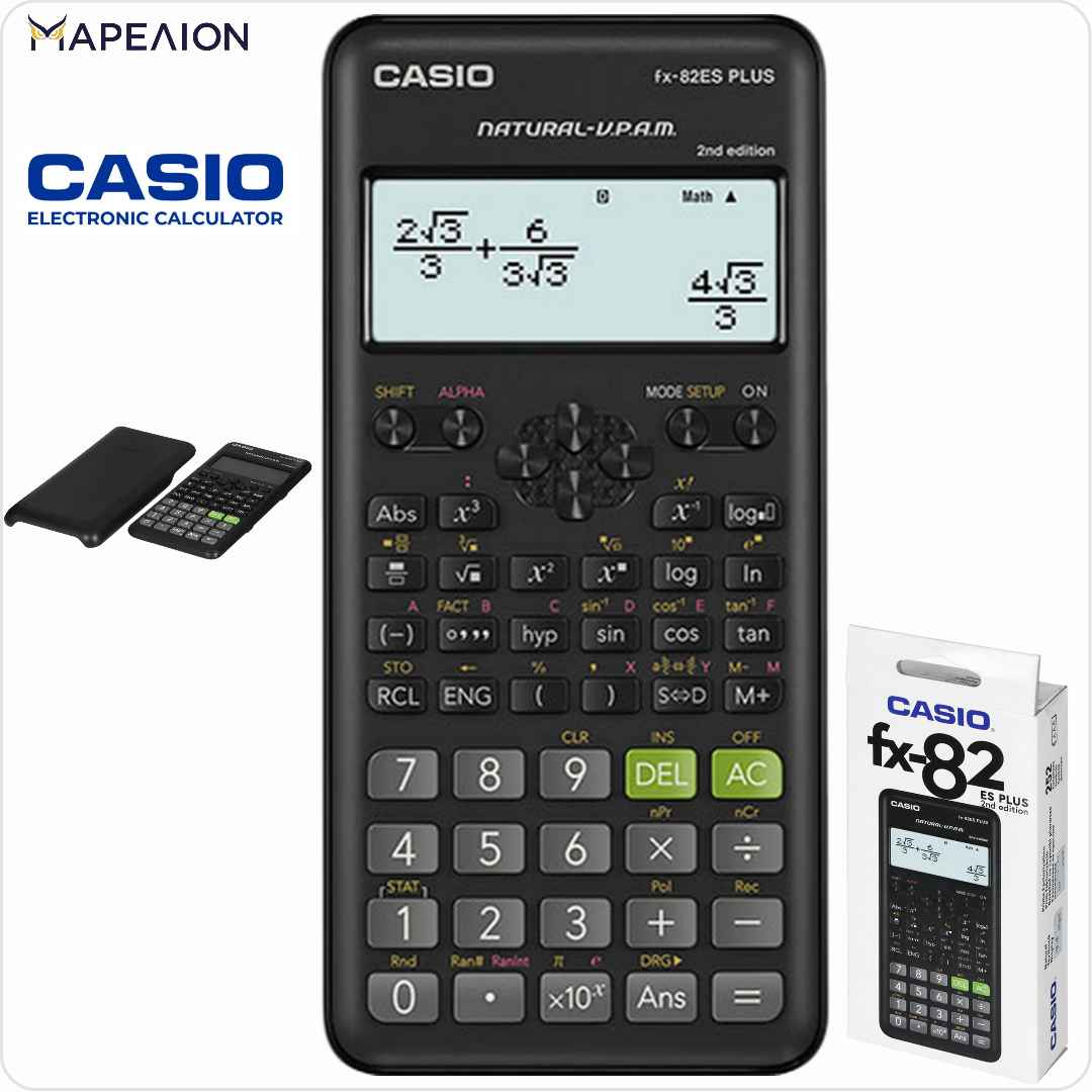 Casio FX-82ES Plus 2nd Edition Scientific Calculator - Αριθμομηχανή Επιστημονική Υπολογιστική Μηχανή για Εξετάσεις Γυμνάσιο Λύκειο