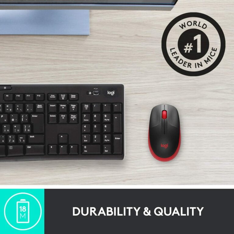 Logitech Wireless Mouse M190 Red Black (910-005908) - Ασύρματο ποντίκι
