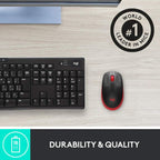 Logitech Wireless Mouse M190 Red Black (910-005908) - Ασύρματο ποντίκι