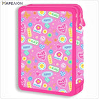ΚΑΣΕΤΙΝΑ Good Vibes ΓΕΜΑΤΗ 2 ΦΕΡΜΟΥΑΡ , Must PENCIL CASE 2 ZIP,  ΣΧΟΛΙΚΗ ΚΑΣΕΤΙΝΑ ΔΙΠΛΗ ΓΕΜΑΤΗ
