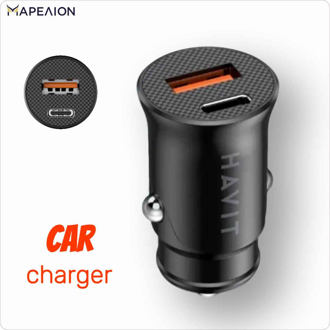 HAVIT CAR CHARGER 20W USB+USB-C Black CC2022 , ΦΟΡΤΙΣΤΗΣ ΑΥΤΟΚΙΝΗΤΟΥ