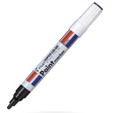 Paint marker with visible branding on a white background