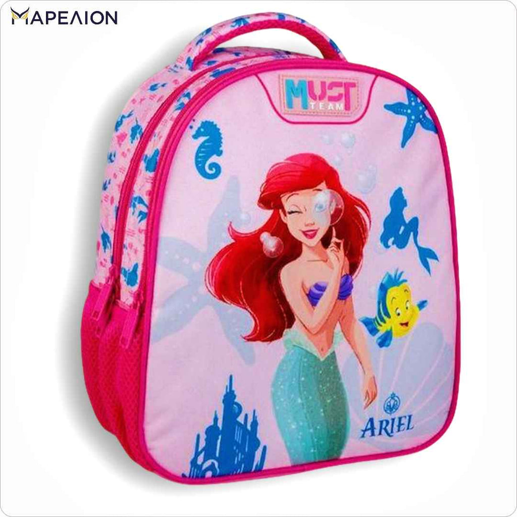 ΣΧΟΛΙΚΗ ΤΣΑΝΤΑ ΠΛΑΤΗΣ ΝΗΠΙΟΥ Disney Princess Ariel MUST 2 ΘΗΚΕΣ ΝΗΠΙΑΓΩΓΕΙΟ