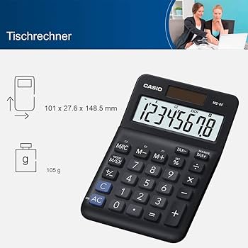 Casio MS-8F Black Desktop Calculator - Αριθμομηχανή Γραφείου