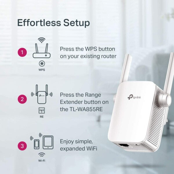 TP-LINK WI-FI RANGE EXTENDER TL-WA855RE 300MBPS UK PLUG