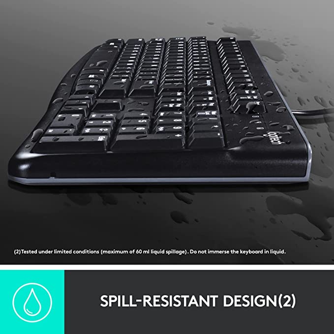 Logitech Wired Keyboard + Mouse Set Combo MK120 US (920-002562) - Ενσύρματο Σετ Πληκτρολόγιο Ποντίκι