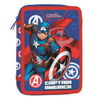Κασετίνα Captain America Γεμάτη 2 Φερμουάρ Must Pencil Case 2 Zip Κασετίνα Διπλή Γεμάτη