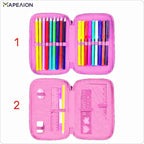 Κασετίνα για κορίτσι γεμάτη 2 φερμουάρ Must Pencil Case 2 Zip Κασετίνα Butterflies διπλή γεμάτη