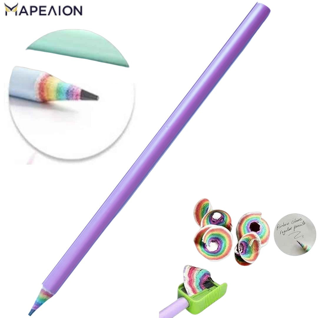 ΣΧΟΛΙΚΟ ΜΟΛΥΒΙ HB, ΟΥΡΑΝΙΟ ΤΟΞΟ , 1 τεμαχιο PURPLE RAINBOW PENCIL HB SCHOOL ΜΩΒ