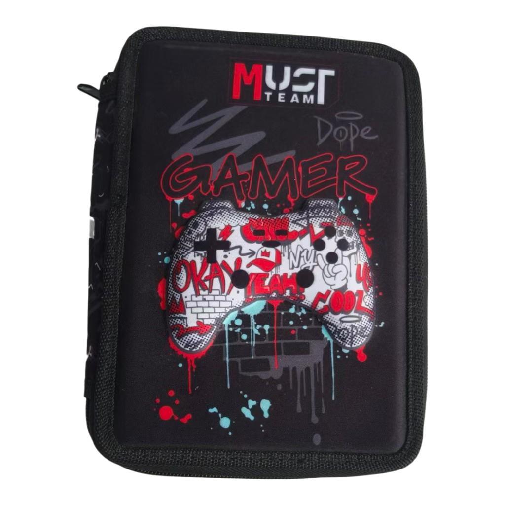Must Double Pencil Case Filled Team Game Pad - Σχολική Κασετίνα Διπλή Γεμάτη