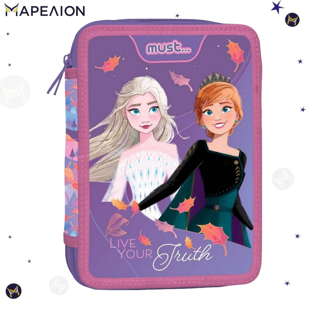 Κασετίνα Frozen Γεμάτη 2 Φερμουάρ Must Pencil Case 2 Zip Κασετίνα Διπλή Γεμάτη