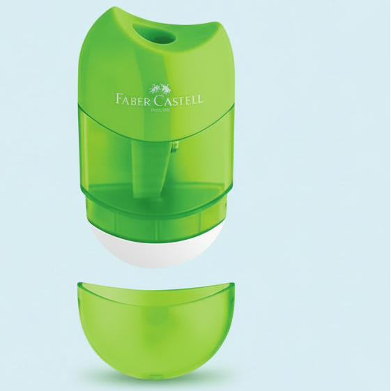 Faber-Castell Oval Pencil Sharpener and Eraser 2 Colors - Ξύστρα Σβηστήρι 2 Χρώματα