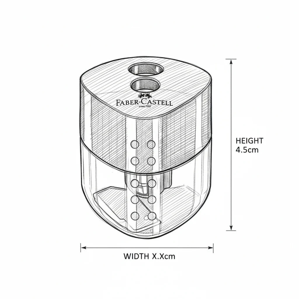 Ξύστρα Faber Castell Grip double hole Pencil sharpener 3 Χρώματα