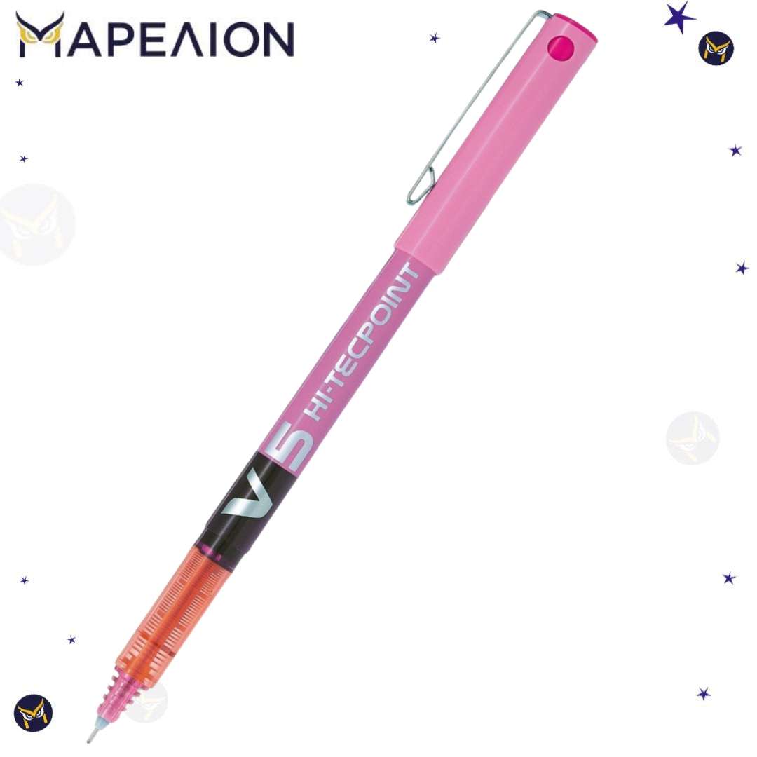 Pilot V5 Hi-Tecpoint Rollerball Pen 0.5mm Assorted Colors - Στυλό Rollerball 7 Χρώματα