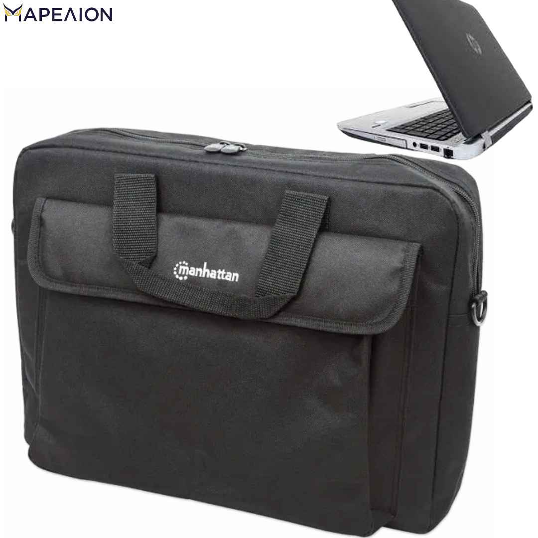 MANHATTAN 438889 London Carry Case, for 15.6” Laptops, Grey-Black