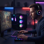 Gaming Headphones In Use
