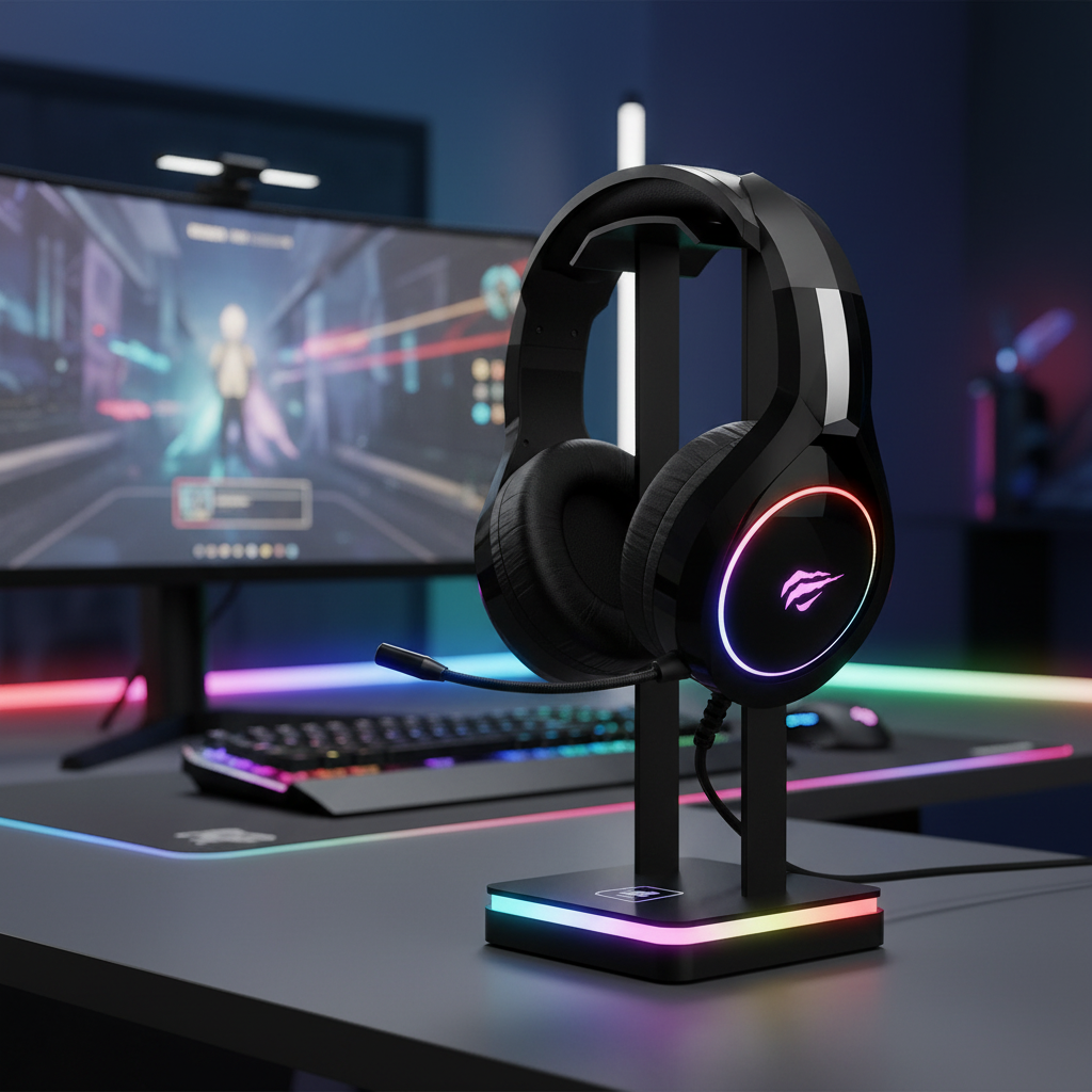 Gaming Headphones On Stand