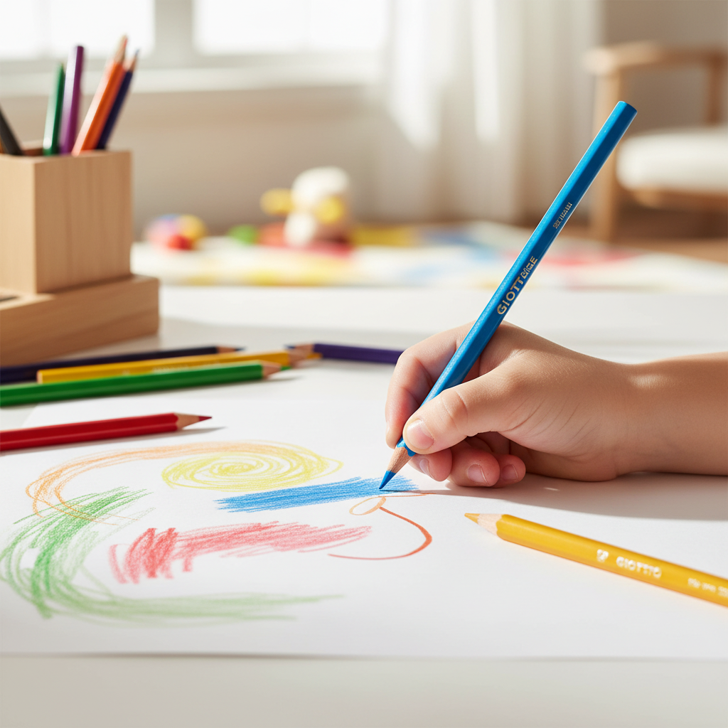 Giotto Pencils In Use