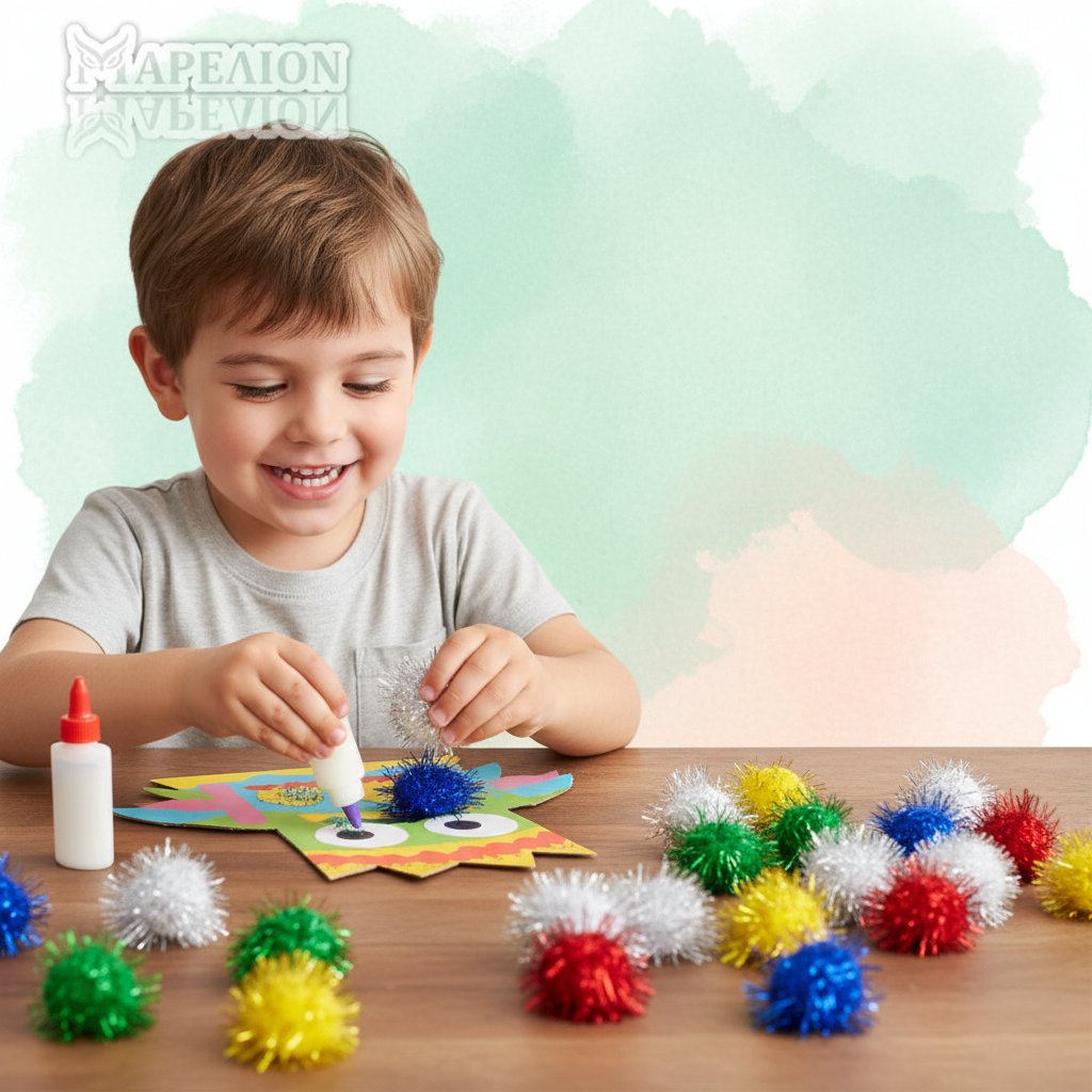Glitter Pom Poms 15mm - Lifestyle