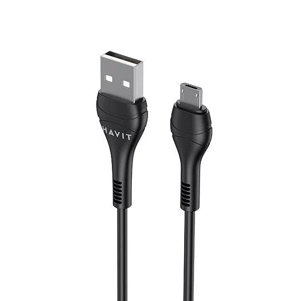 HAVIT USB To MICRO USB 1M Cable CB6159 BLACK ΣΥΡΜΑ ΦΟΡΤΙΣΗΣ , ΚΑΛΩΔΙΟ ΦΟΡΤΙΣΗΣ