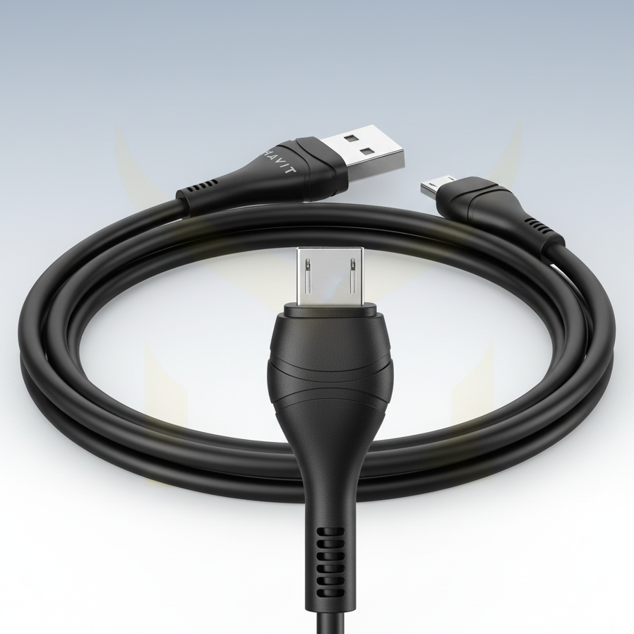 HAVIT USB To MICRO USB 1M Cable CB6159 BLACK ΣΥΡΜΑ ΦΟΡΤΙΣΗΣ , ΚΑΛΩΔΙΟ ΦΟΡΤΙΣΗΣ