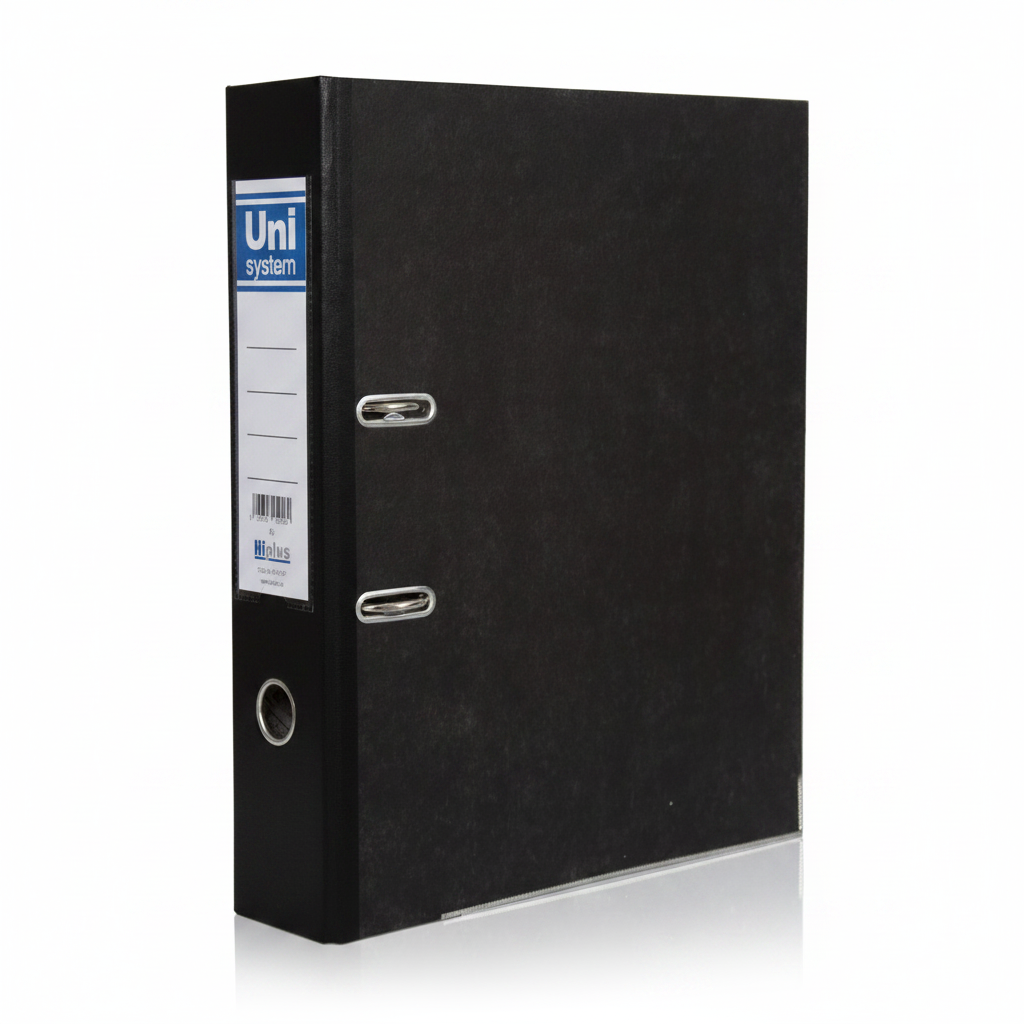 Hi-Plus FOOLSCAP Lever Arch File σε Φαρδύ & Λεπτό, Embossed Paper Black - Κλασέρ - BOX FILE - ΧΟΝΔΡΙΚΗ ΠΩΛΗΣΗ