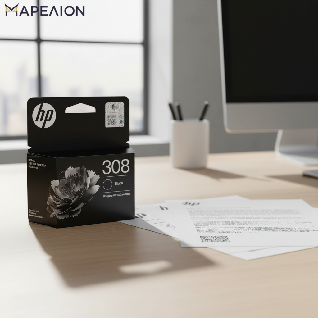HP 308 Black Ink Lifestyle Shot