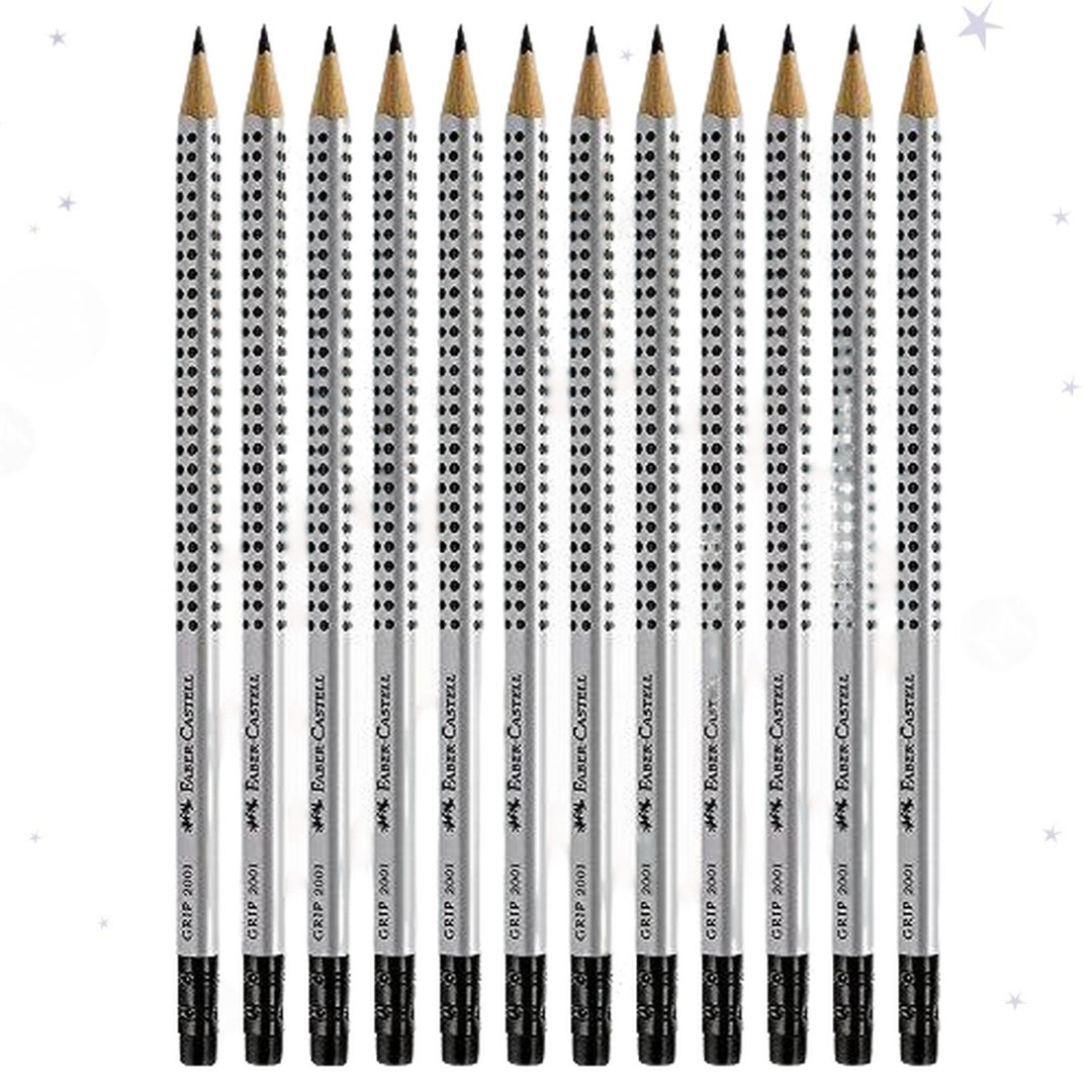 Faber Castell Grip 2001 HB Pencils with Eraser - Σχολικό Μολύβι Γραφής με Γόμα - ΧΟΝΔΡΙΚΗ ΠΩΛΗΣΗ