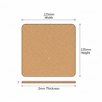 The Littlies Cork Sheet 225x225x2mm DIY - Φελλός Χειροτεχνίας