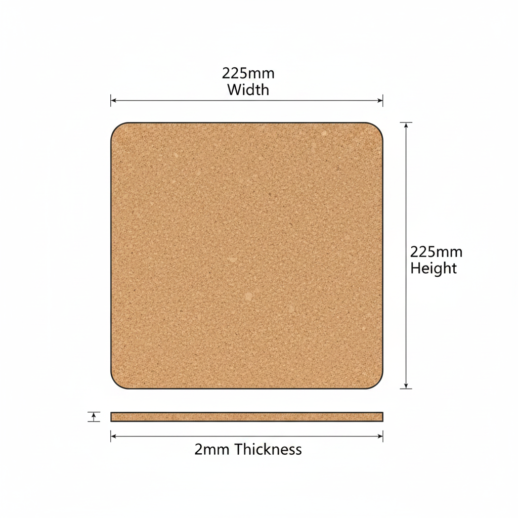The Littlies Cork Sheet 225x225x2mm DIY - Φελλός Χειροτεχνίας