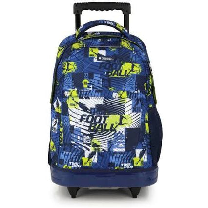Gabol Trolley School Bag Football 2 Cases - Σχολική Τσάντα Τρολέι Δημοτικού 2 Θήκες