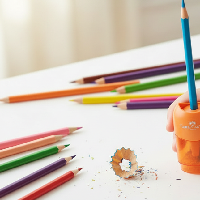Faber-Castell Oval Pencil Sharpener and Eraser 2 Colors - Ξύστρα Σβηστήρι 2 Χρώματα