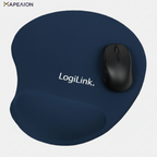 LogiLink Mouse Pad with GEL Wrist Rest Support Blue ID0027B